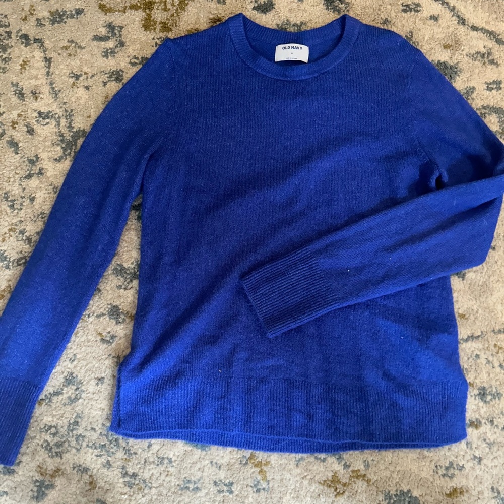 Cobalt blue crewneck sweater